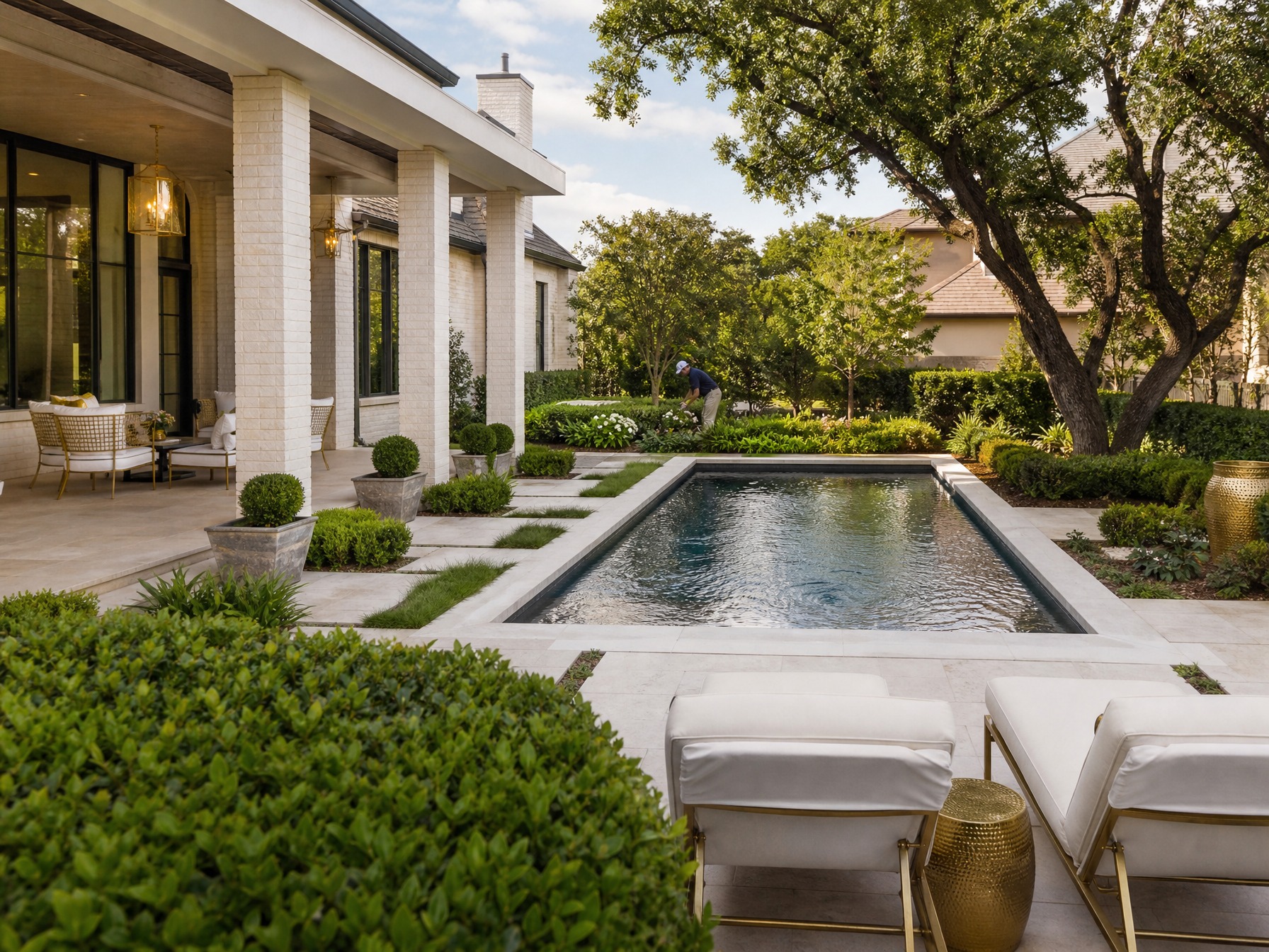 Upscale North Texas home with professionally maintained landscaping and pool
